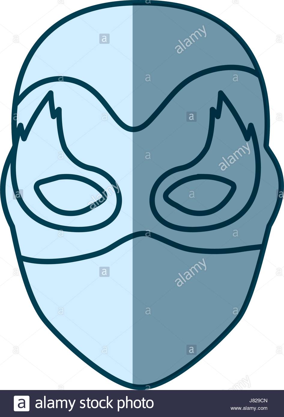 946x1390 Blue Silhouette With Face Of Female Superhero With Mask And Flame