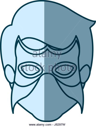409x540 Blue Silhouette Face Man Superhero Stock Photos Amp Blue Silhouette