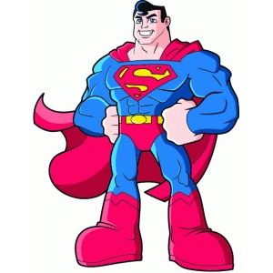 300x300 Silhouette Design Store Superman Standing Free Svg