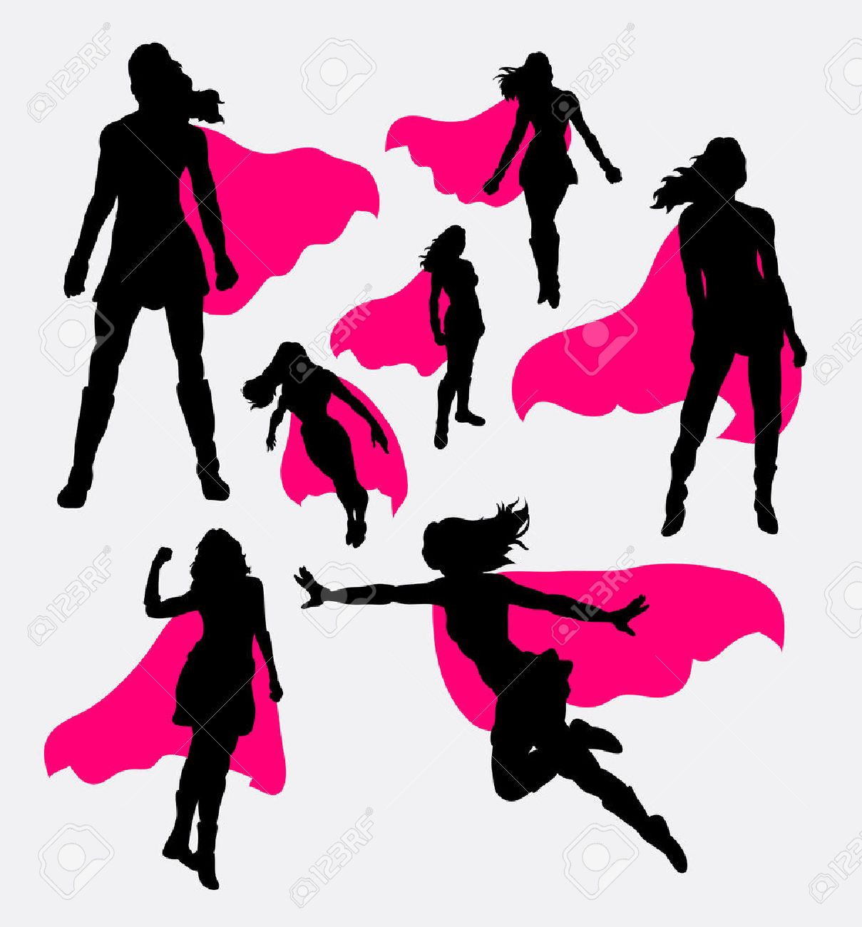 1209x1300 44344832 Female Superhero Silhouettes Fine Silhouette Clip Art