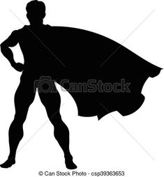 235x254 Superheroes Clipart Superhero Silhouette Illustration