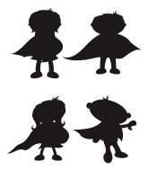 165x190 Superhero Silhouettes Superhero Silhouette, Clip Art And Template