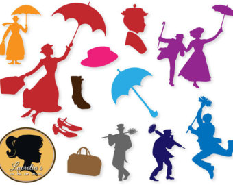 340x270 Mary Poppins Silhouette Disney Clipart Png Collection