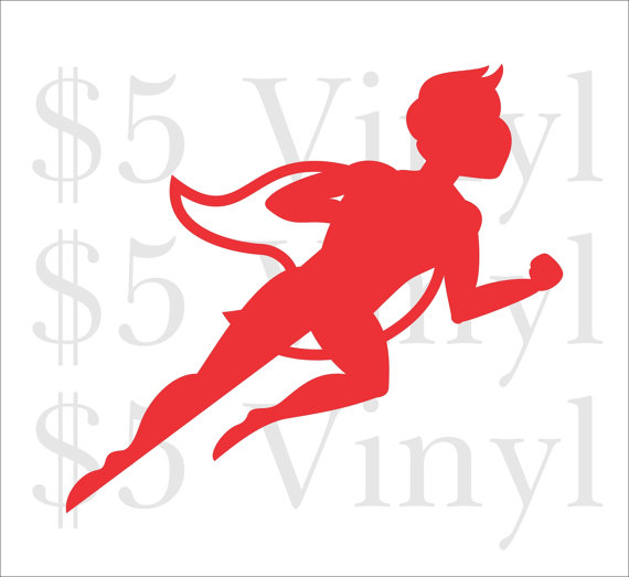 570x523 Super Boy Flying Small Vinyl Car Decal Superman Sticker