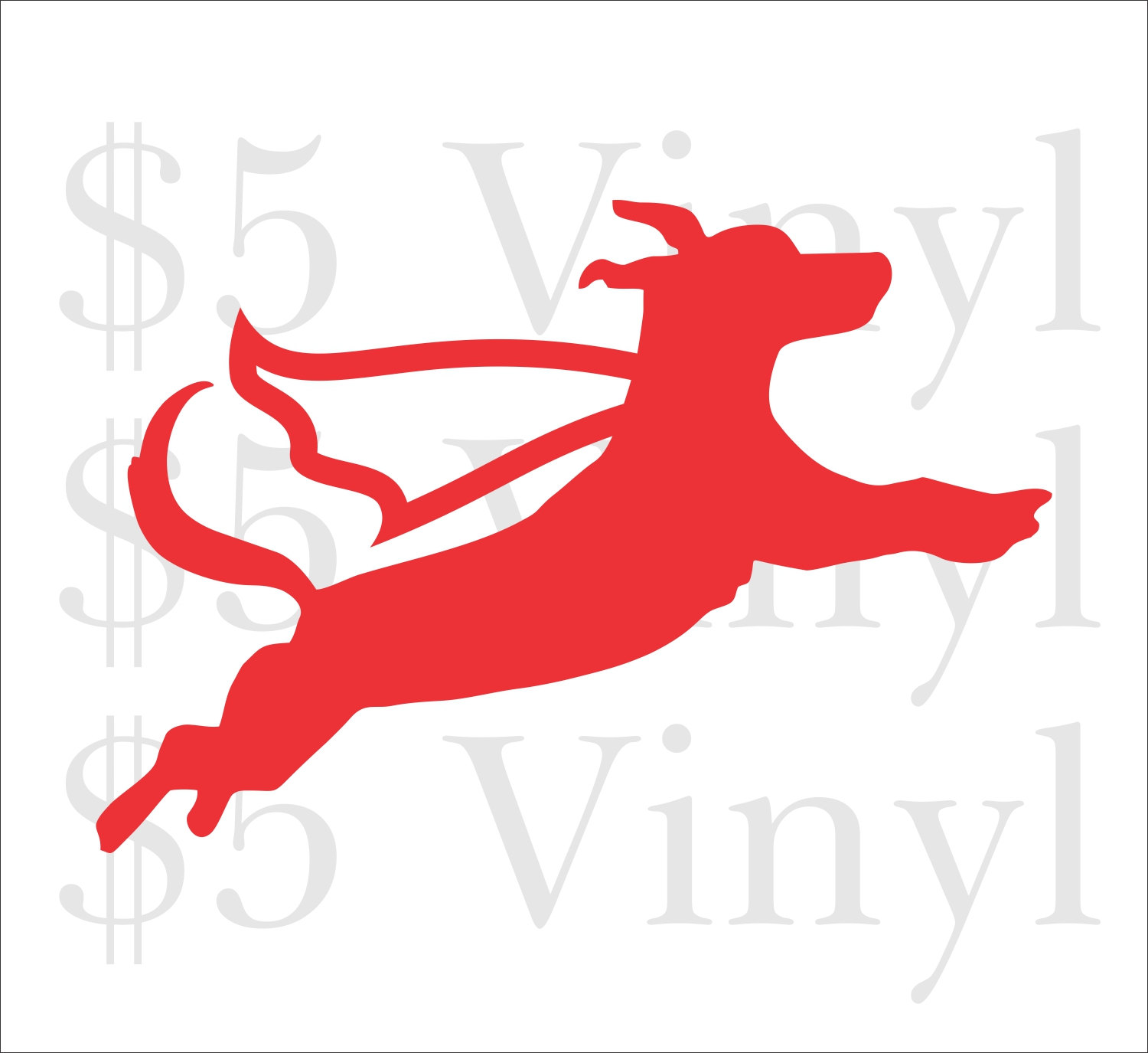 1500x1375 Super Family Dog Flying, Small Vinyl Car Decal, Superman Sticker