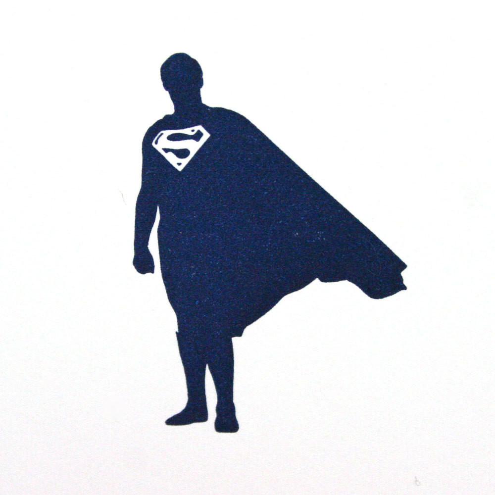 1000x1000 Superman Letterpress Card
