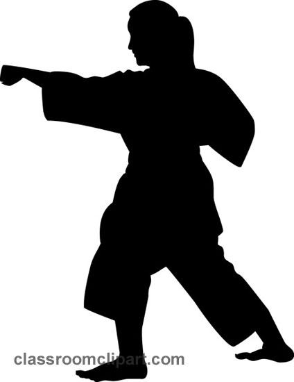 424x550 Martial Arts Clipart Silhouette