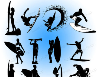 340x270 Surfer Silhouette Etsy