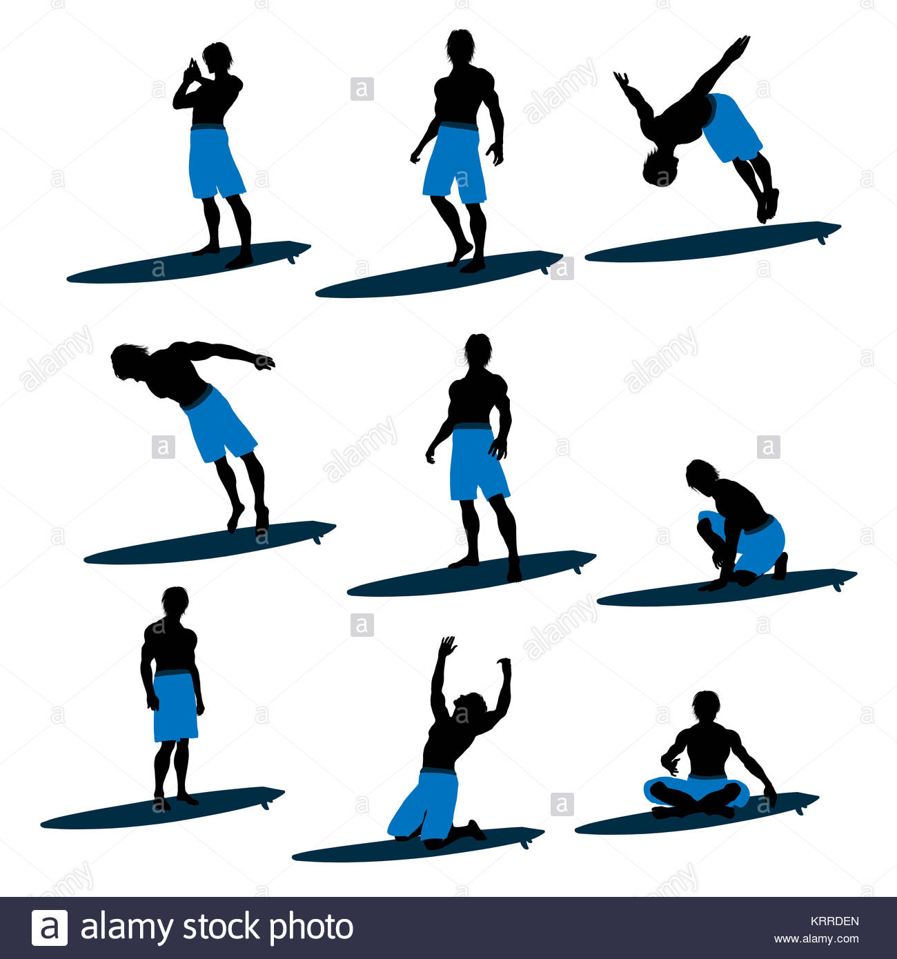 1300x1390 Surfer On A Surfboard Silhouette Illustration On A White
