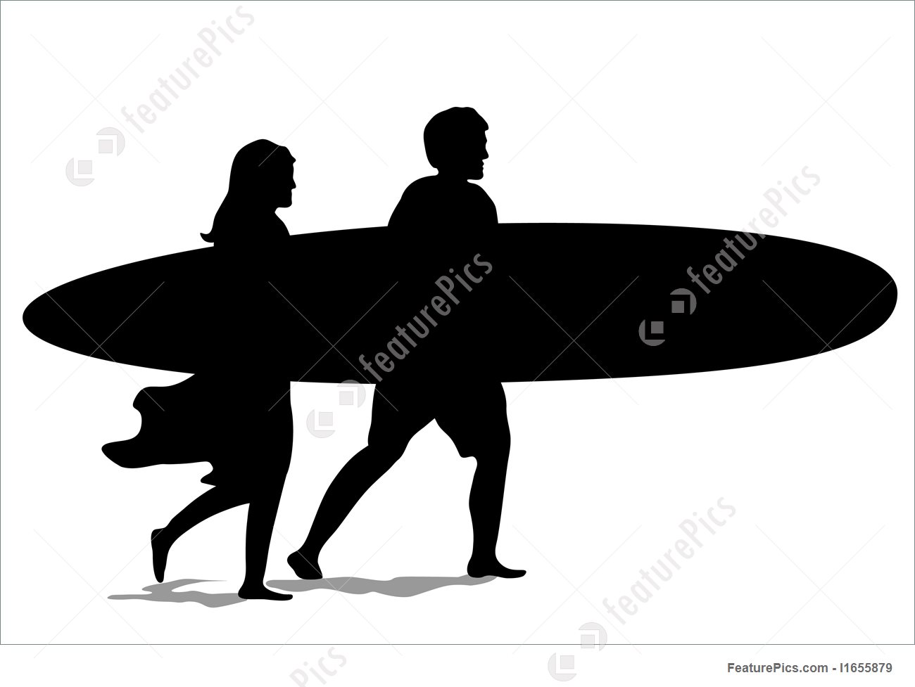1300x977 Water Sports Surf Couple Silhouette