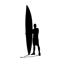 270x270 Surfer Silhouette 02 Stencil Free Stencil Gallery