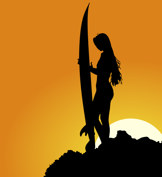 552x600 Surfer Silhouette Png Clip Arts For Web