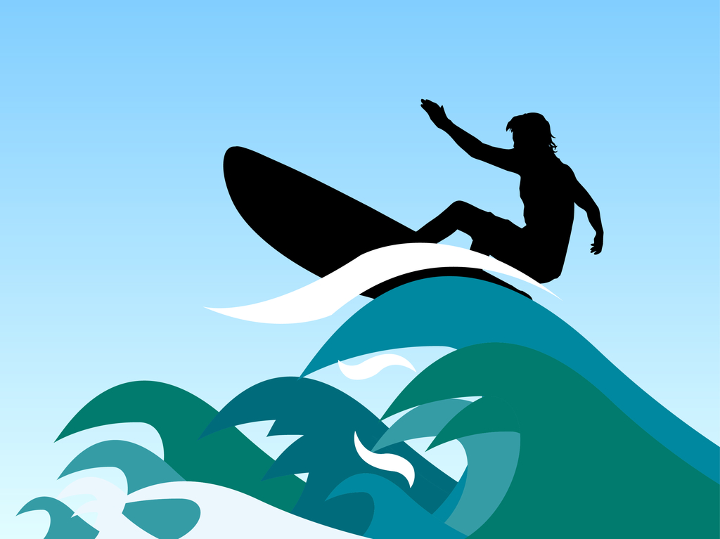 1024x767 Surfer Waves Vector Free Vectors Ui Download