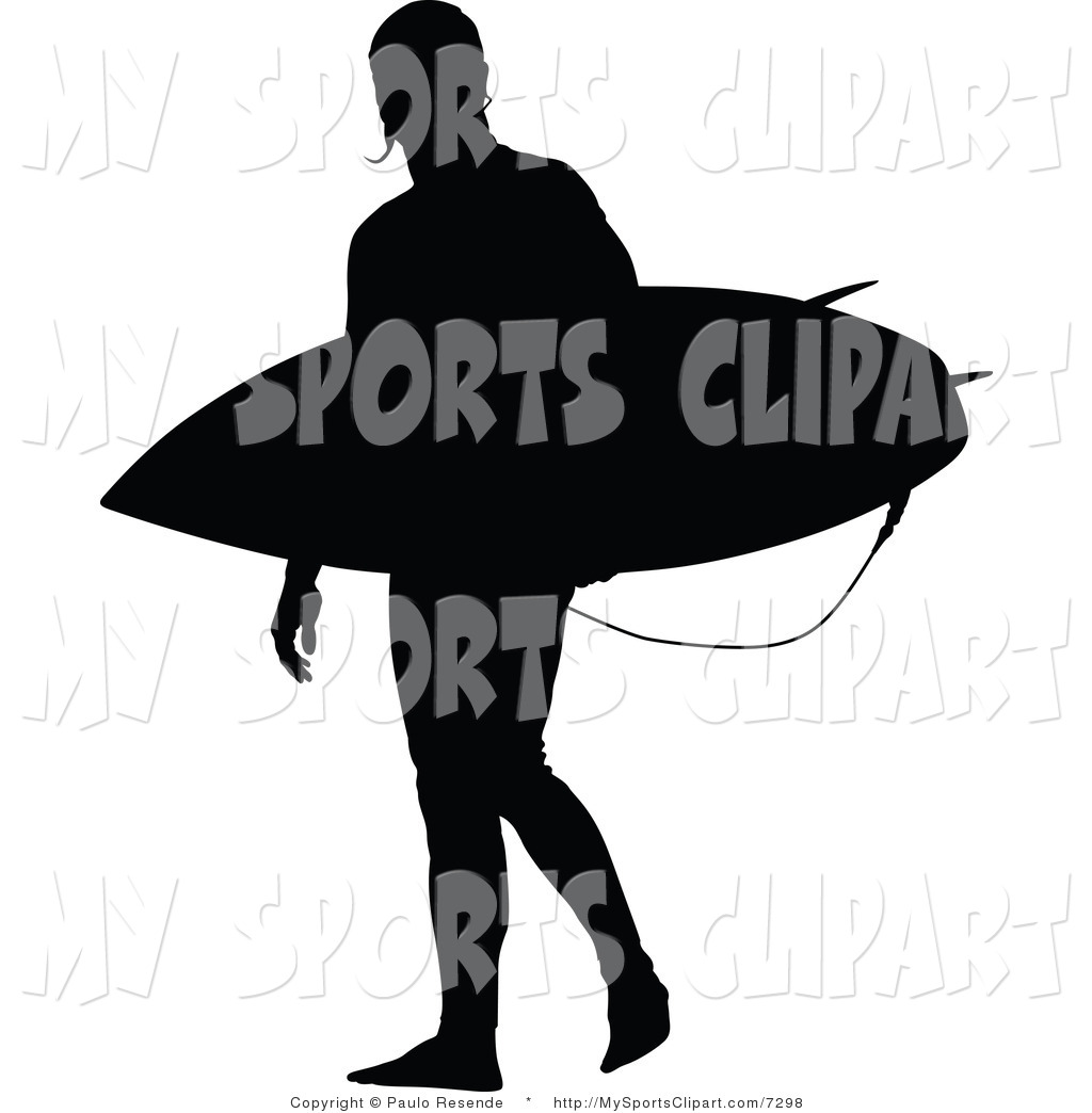 1024x1044 Sports Clip Art Of A Surfer Silhouette By Paulo Resende