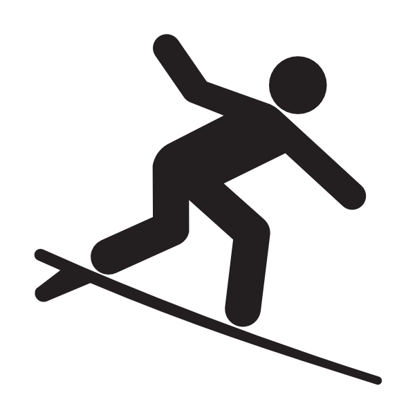 600x600 Surfer Silhouette Clip Art