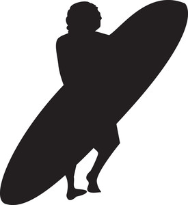 275x300 Vector Surfer Silhouette Royalty Free Stock Image