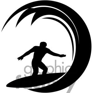 Surfer Silhouette Vector