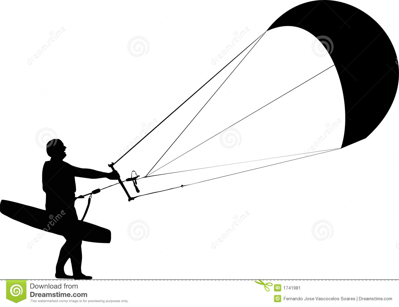 1300x1002 Kite Surfing Clipart