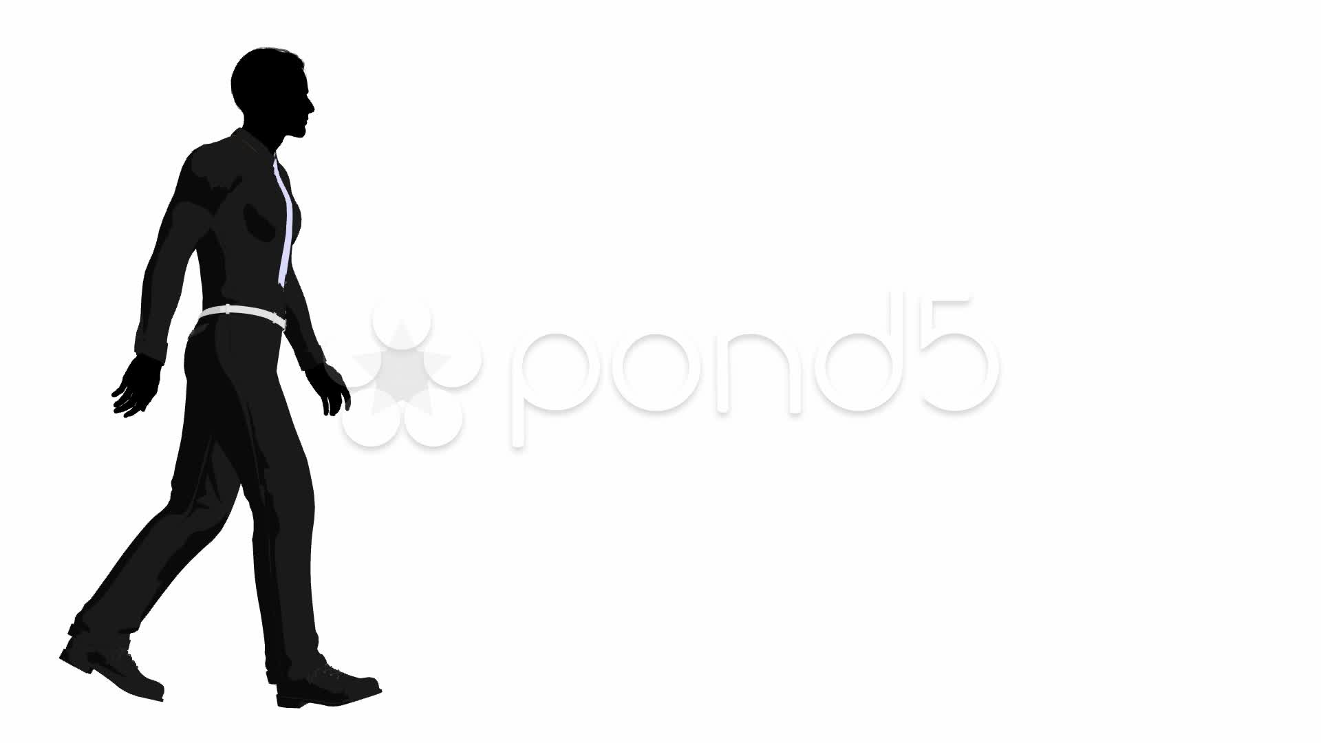 1920x1080 Man Dressed In A Suspenders Walking On A White Background ~ Clip