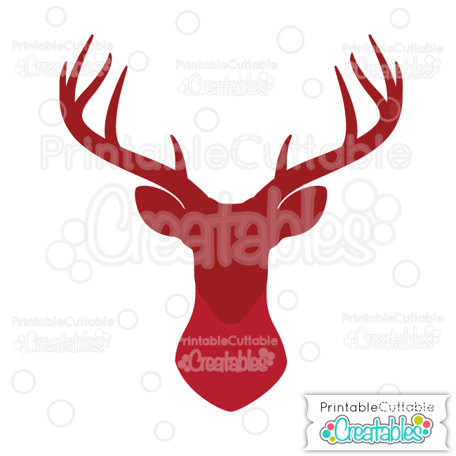 650x650 Deer Head Silhouette Free Svg Cut File For Silhouette, Cricut