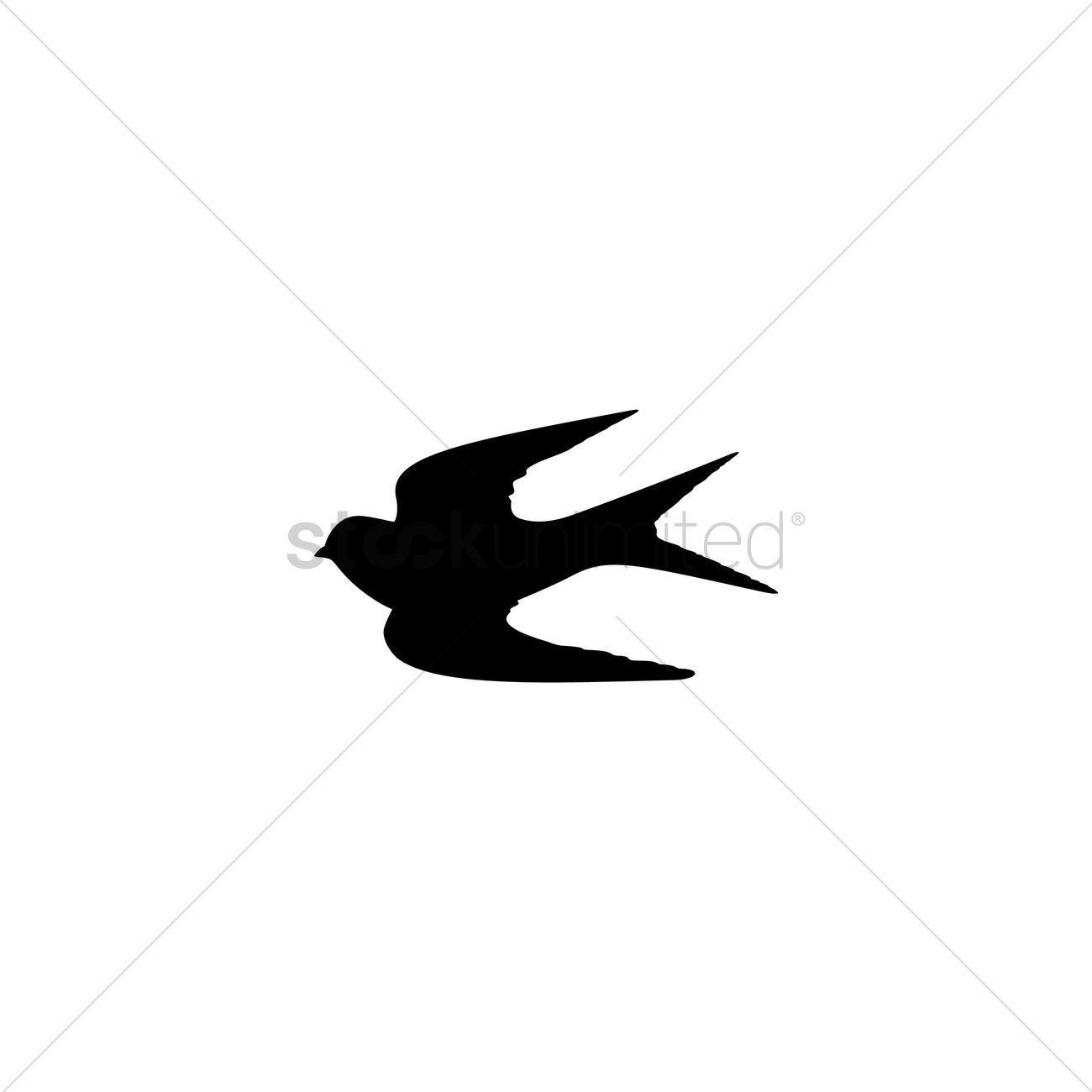 1300x1300 Swallow Silhouette Vector Image