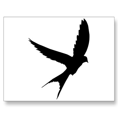 400x400 Swallow Silhouette Postcards Birds And Silhouettes