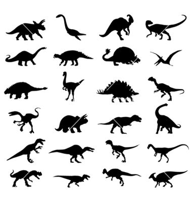 380x400 Silhouette Clipart Dinosaur'06866