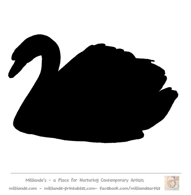 618x631 Bird Silhouette Stencil Template Swan