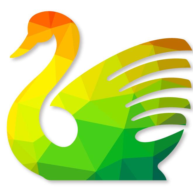 660x660 Swan Silhouette Vector Art