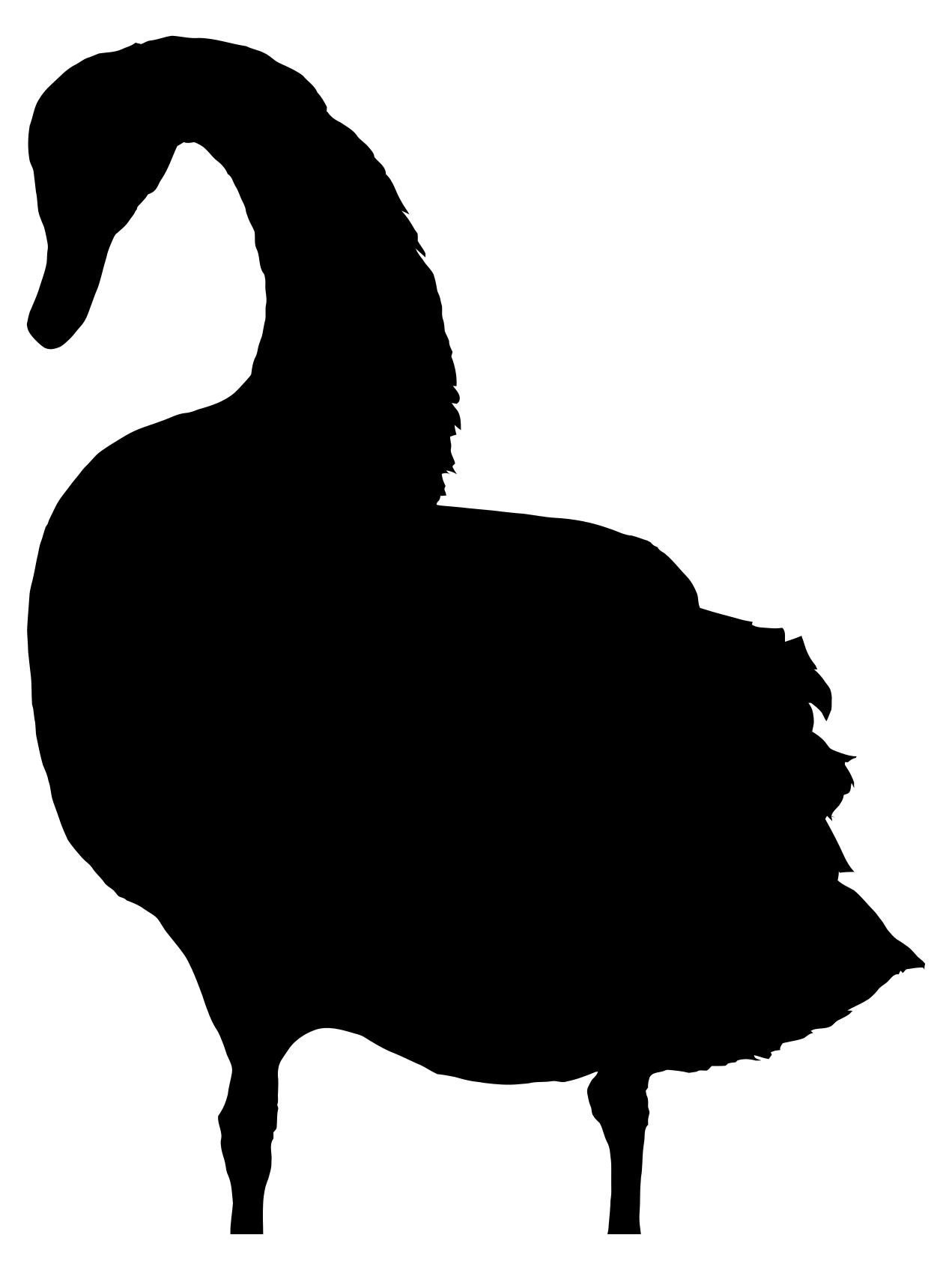 1271x1696 Swan Silhouette 4 Clipart