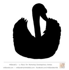 236x240 Swan Silhouette Template Clip Art Sets For Mixed Media Artists