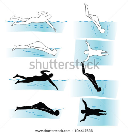 450x470 Women Swimmer Clipart
