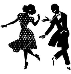 236x248 Silhouette Swing Dancing Couple By Dance Clipart