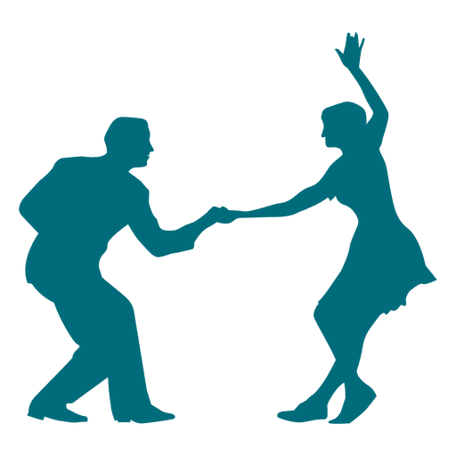 512x512 Swing Dance Couple Silhouette