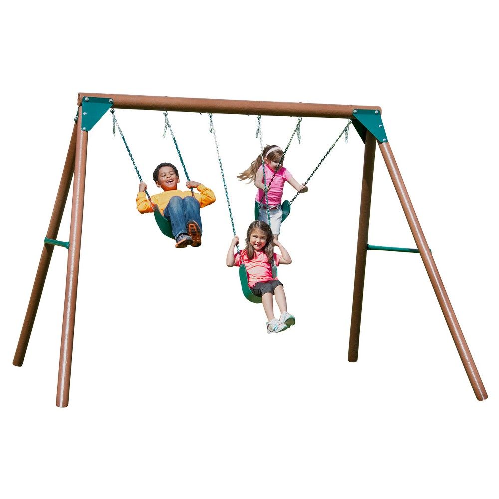1000x1000 Solstice Swing Set, Multi Colored Swings