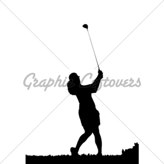 325x325 Golf Swing Silhouette Gl Stock Images