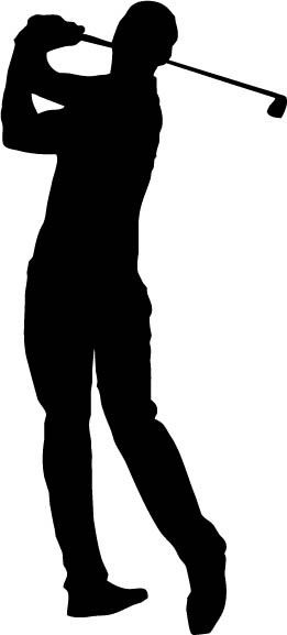261x577 Swinging Golfer Silhouette Golf Clipart, Explore Pictures