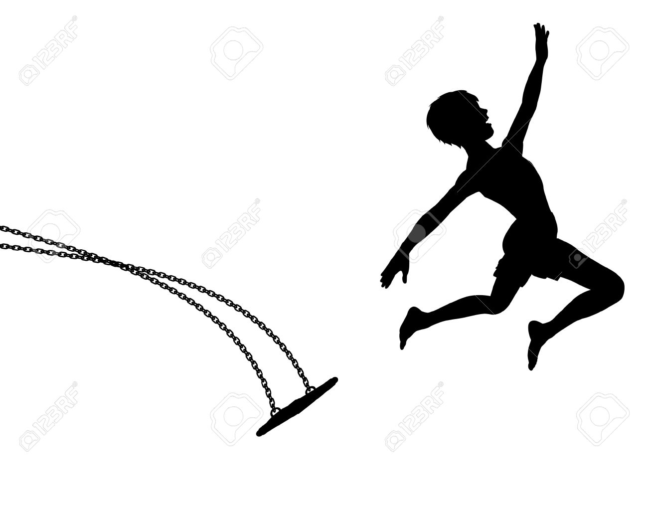 1300x1021 Silhouette Of Boy On Swing