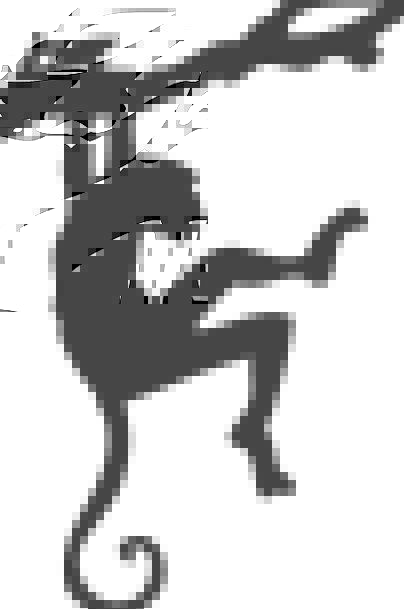 404x609 Monkey, Ape, Fluctuation, Primate, Archbishop, Swinging