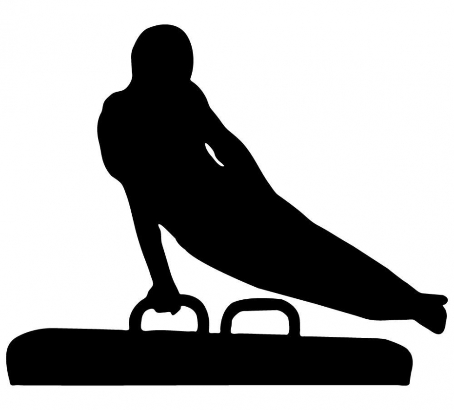 931x841 Gymnastics Silhouettes Vector Royalty Free Cliparts Vectors Vault