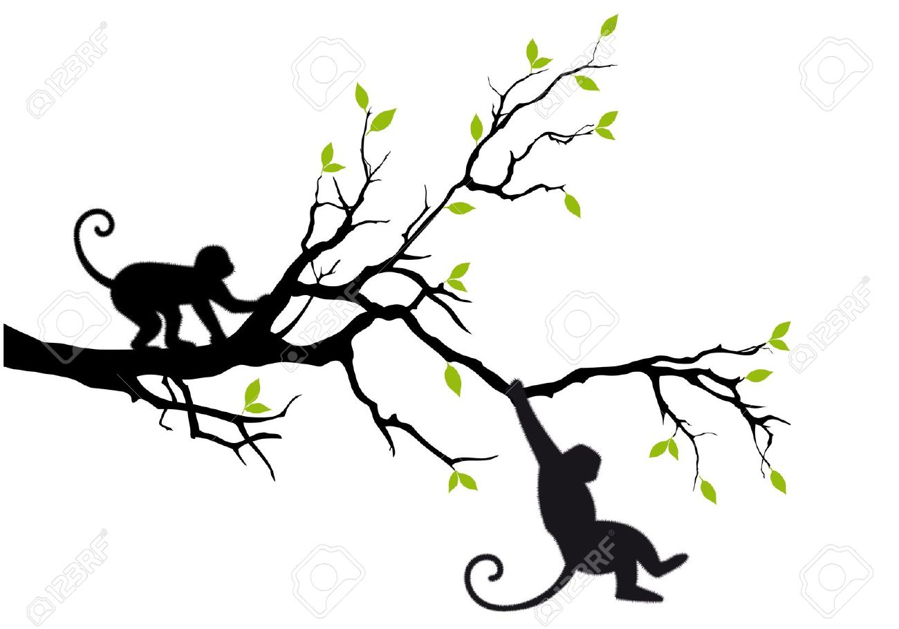 1300x910 In A Tree Clipart Silhouette