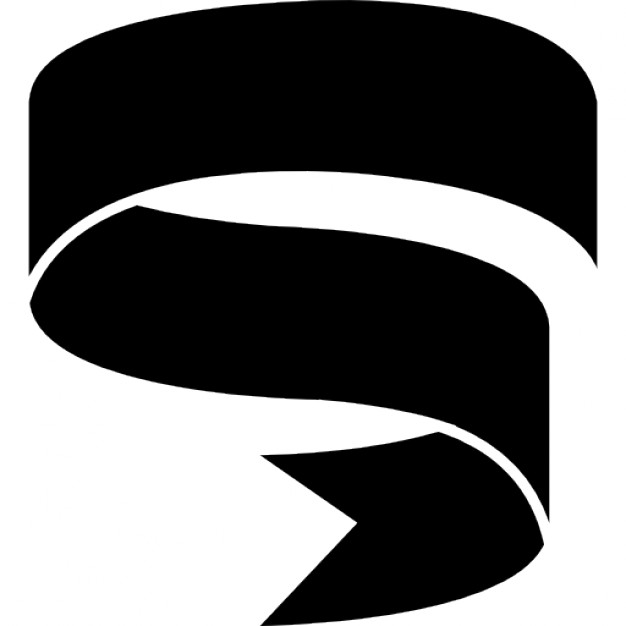 626x626 Ribbon Swirl Silhouette Icons Free Download