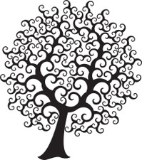 199x225 Tree Silhouette, Vector Stock Vector