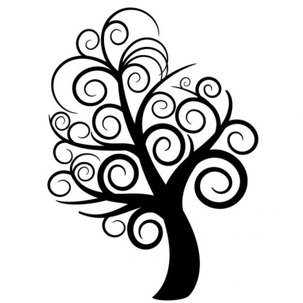 Swirly Tree Silhouette at GetDrawings | Free download