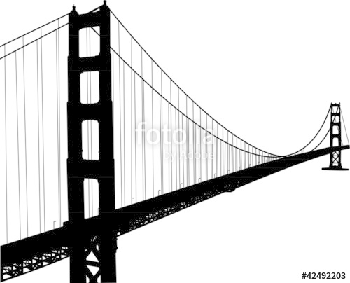500x404 Silhouette Of Golden Gate Bridge Stock Image And Royalty Free