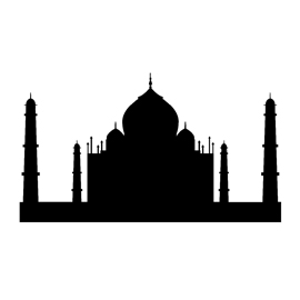 270x270 Taj Mahal Silhouette Stencil Free Stencil Gallery