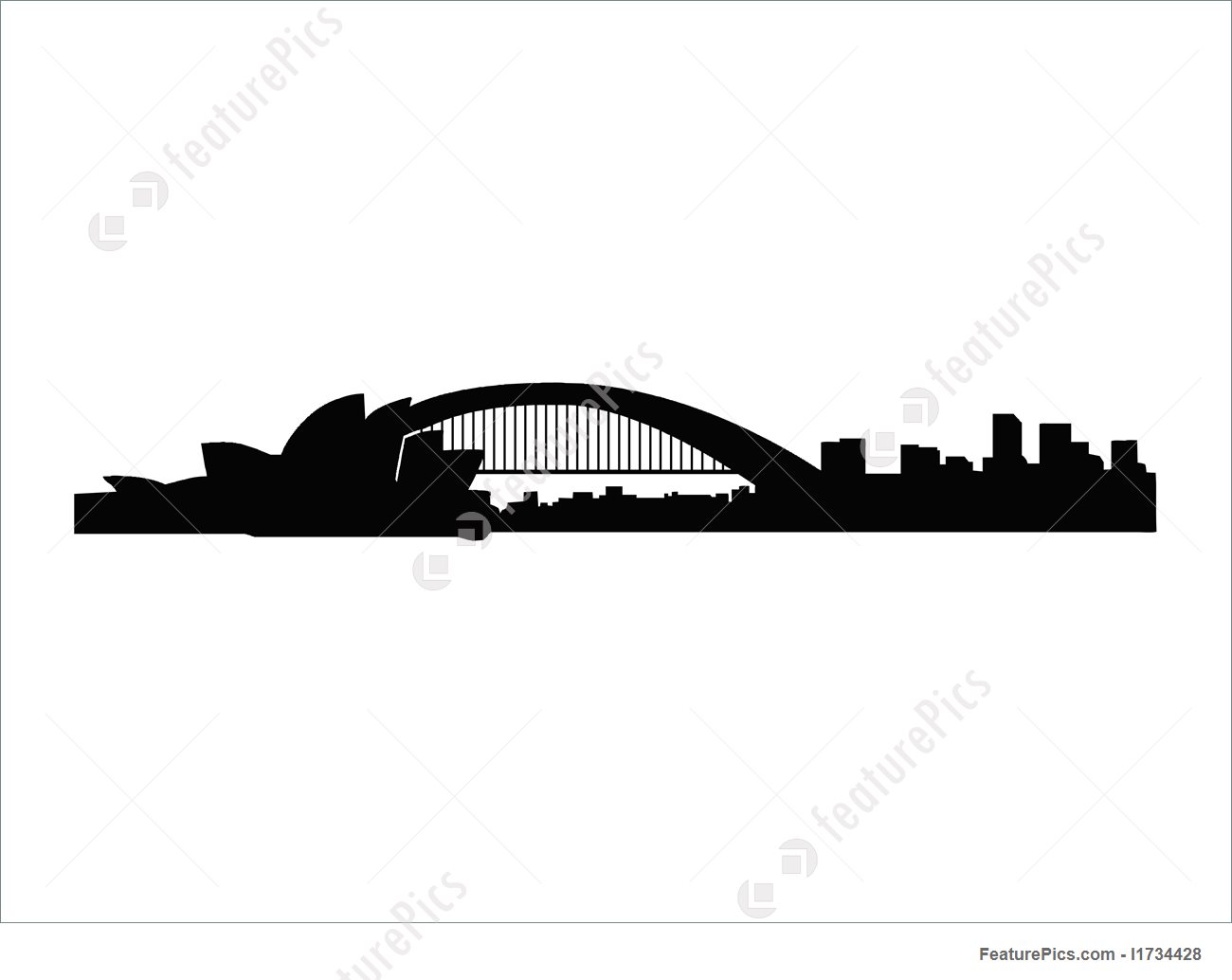 1300x1034 Sydney Skyline Illustration
