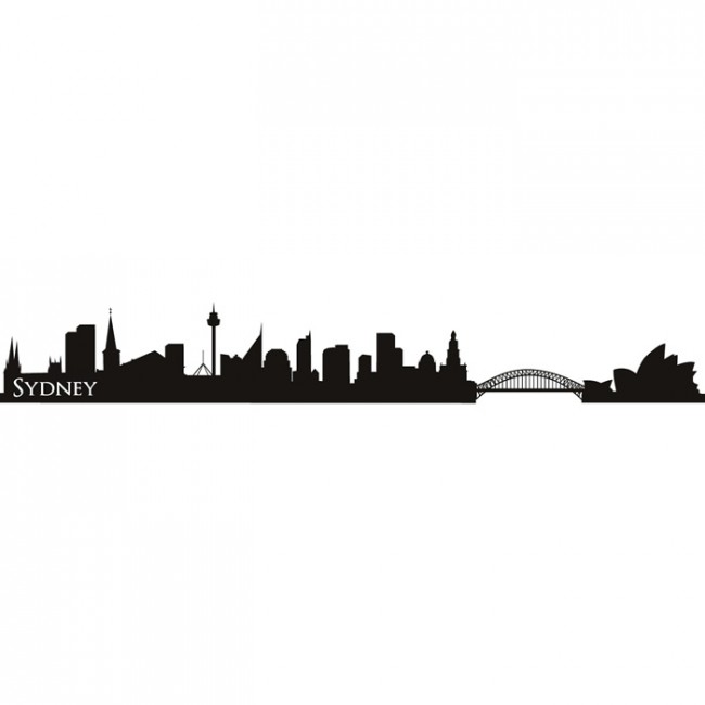 650x650 Sydney Skyline Wall Sticker Australia Wall Decal Living Room