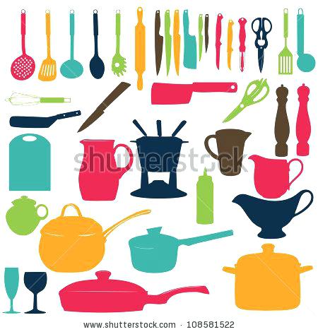 450x470 Kitchen Utensils Split Silhouette Kitchen Utensils Silhouette