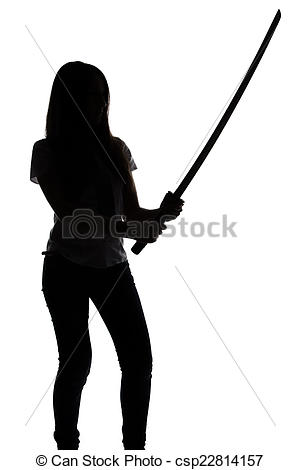 300x470 Silhouette Fighting Woman Stock Photo Images. 682 Silhouette